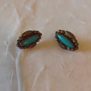 Turquoise and Bronze Women's Earrings